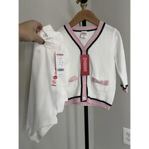 Y2K Gymboree 2009 Sweater/Peter Pan Collar Bodysuit Bundle, New with Tags!